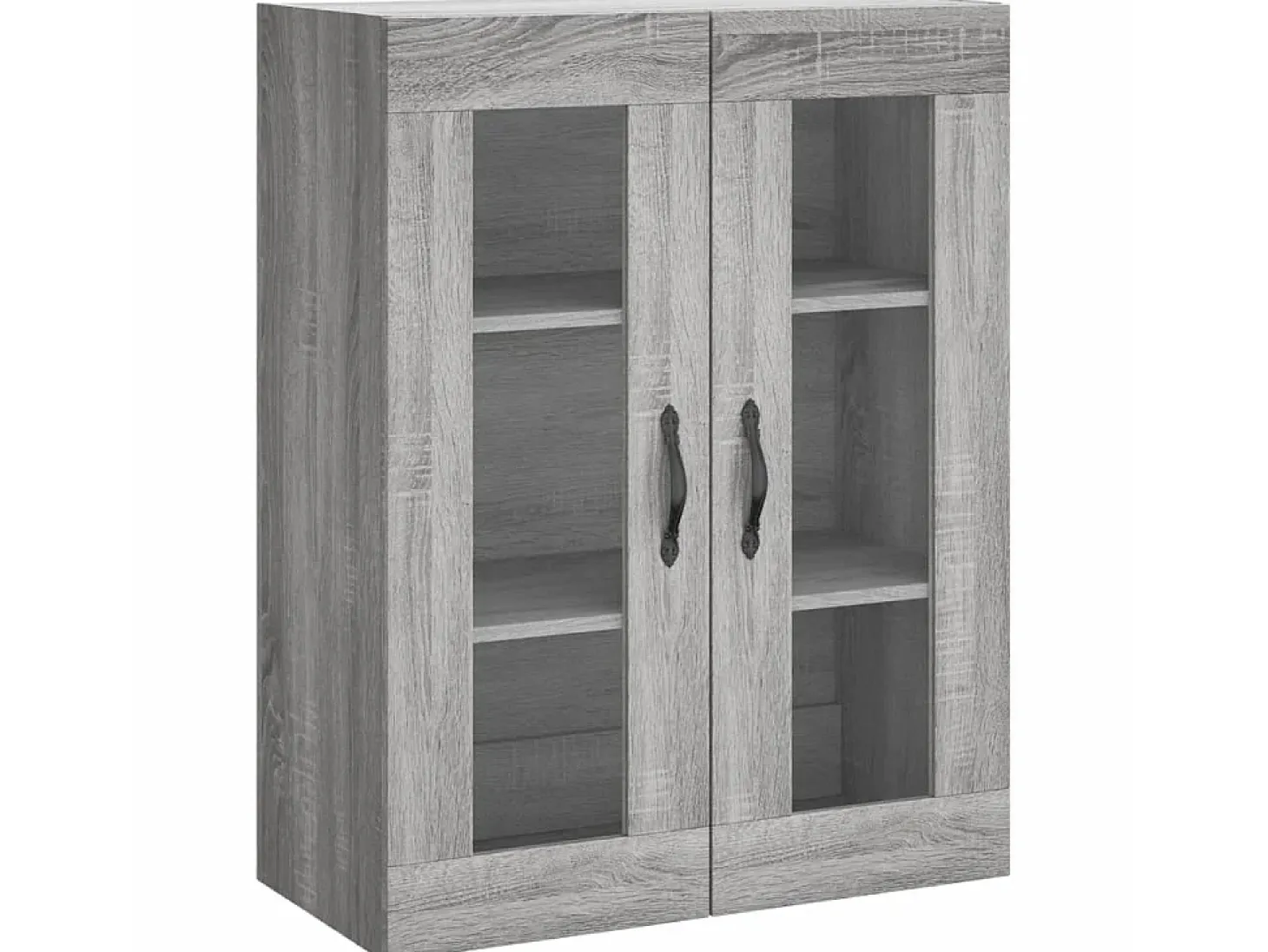Aparador alto madera contrachapada gris sonoma 69,5x34x180 cm ES618269