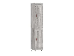 Aparador alto madera contrachapada gris Sonoma 34,5x34x180 cm ES46928