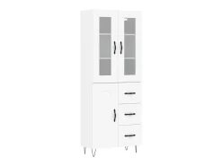 Aparador alto madera contrachapada blanco 69,5x34x180 cm ES71114
