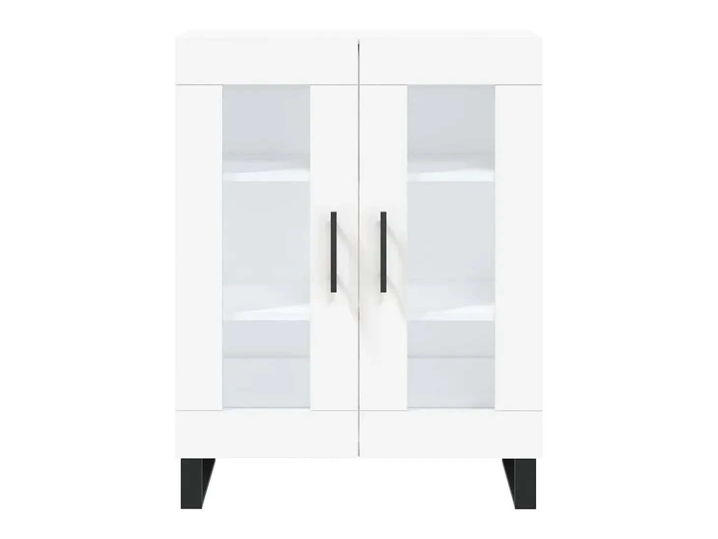 Aparador alto madera contrachapada blanco 69,5x34x180 cm