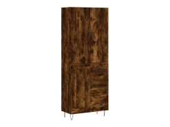 Aparador alto madera contrachapada roble ahumado 69,5x34x180 cm ES97079