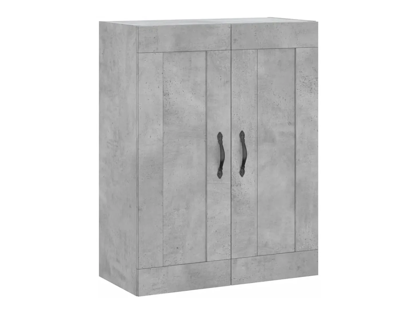 Aparador alto madera contrachapada gris hormigón 69,5x34x180 cm