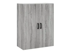 Aparador alto madera contrachapada gris sonoma 69,5x34x180 cm ES59474