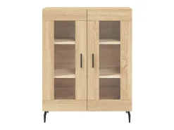 Aparador alto madera contrachapada color roble 69,5x34x180 cm