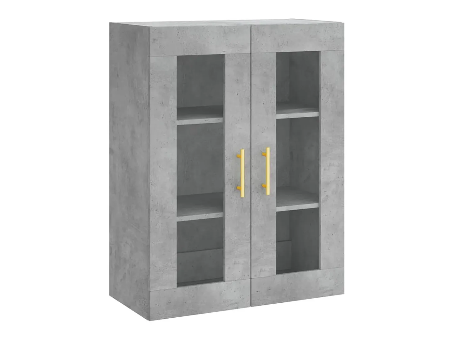 Aparador alto madera contrachapada gris hormigón 69,5x34x180 cm ES16214