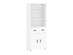 Aparador alto madera contrachapada blanco 69,5x34x180 cm ES61082