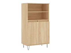 Aparador alto madera contrachapada color roble 60x36x110 cm