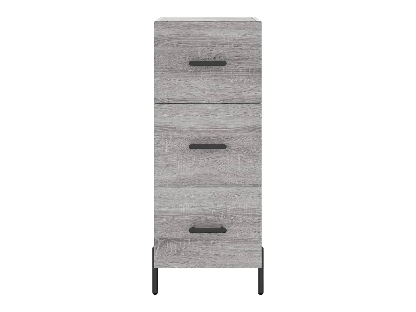 Aparador alto madera contrachapada gris Sonoma 34,5x34x180 cm