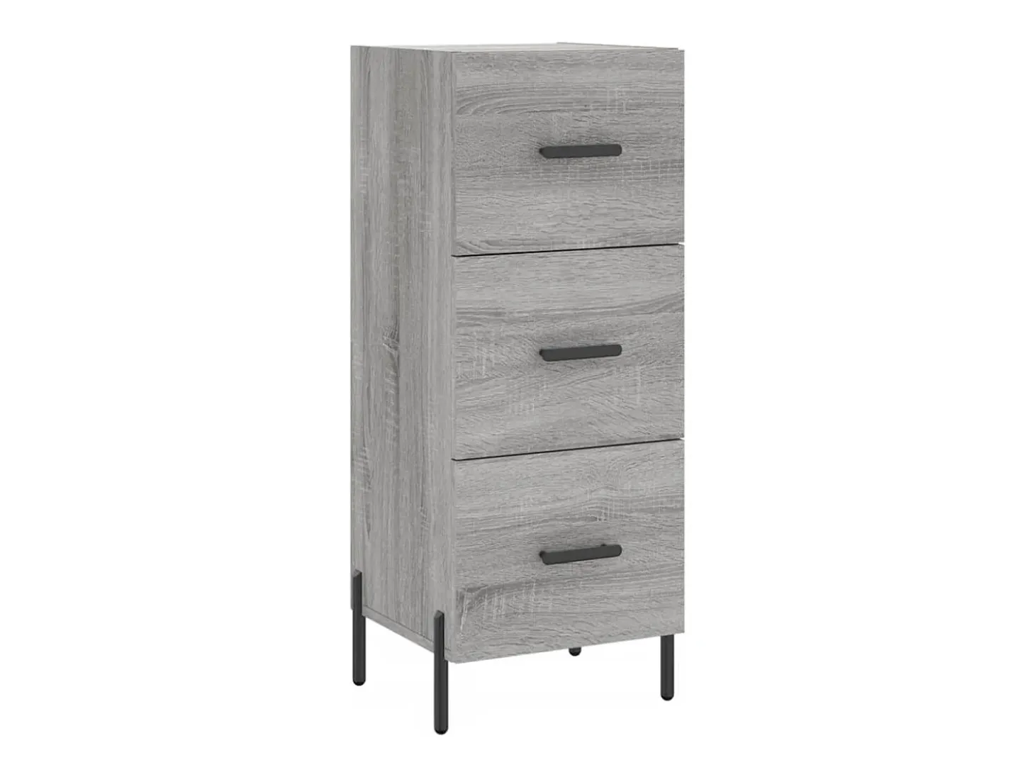 Aparador alto madera contrachapada gris Sonoma 34,5x34x180 cm