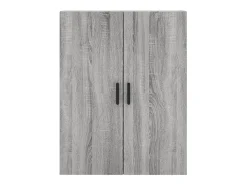 Aparador alto madera contrachapada gris sonoma 69,5x34x180 cm