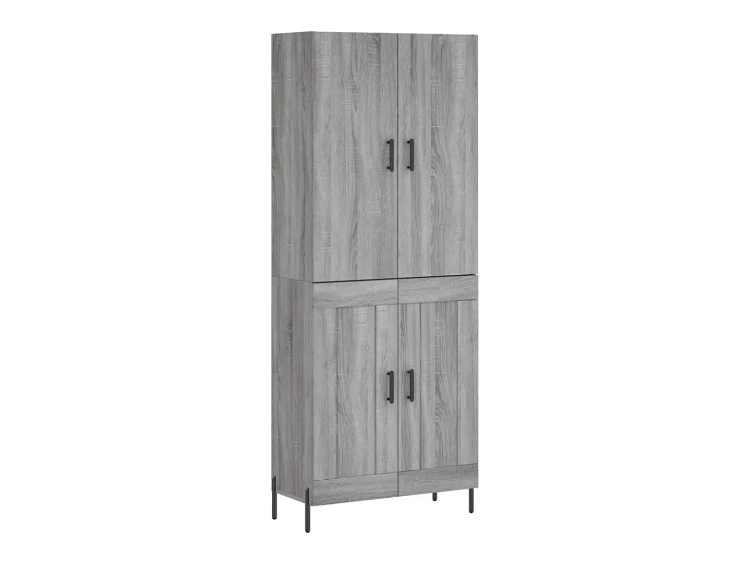 Aparador alto madera contrachapada gris sonoma 69,5x34x180 cm