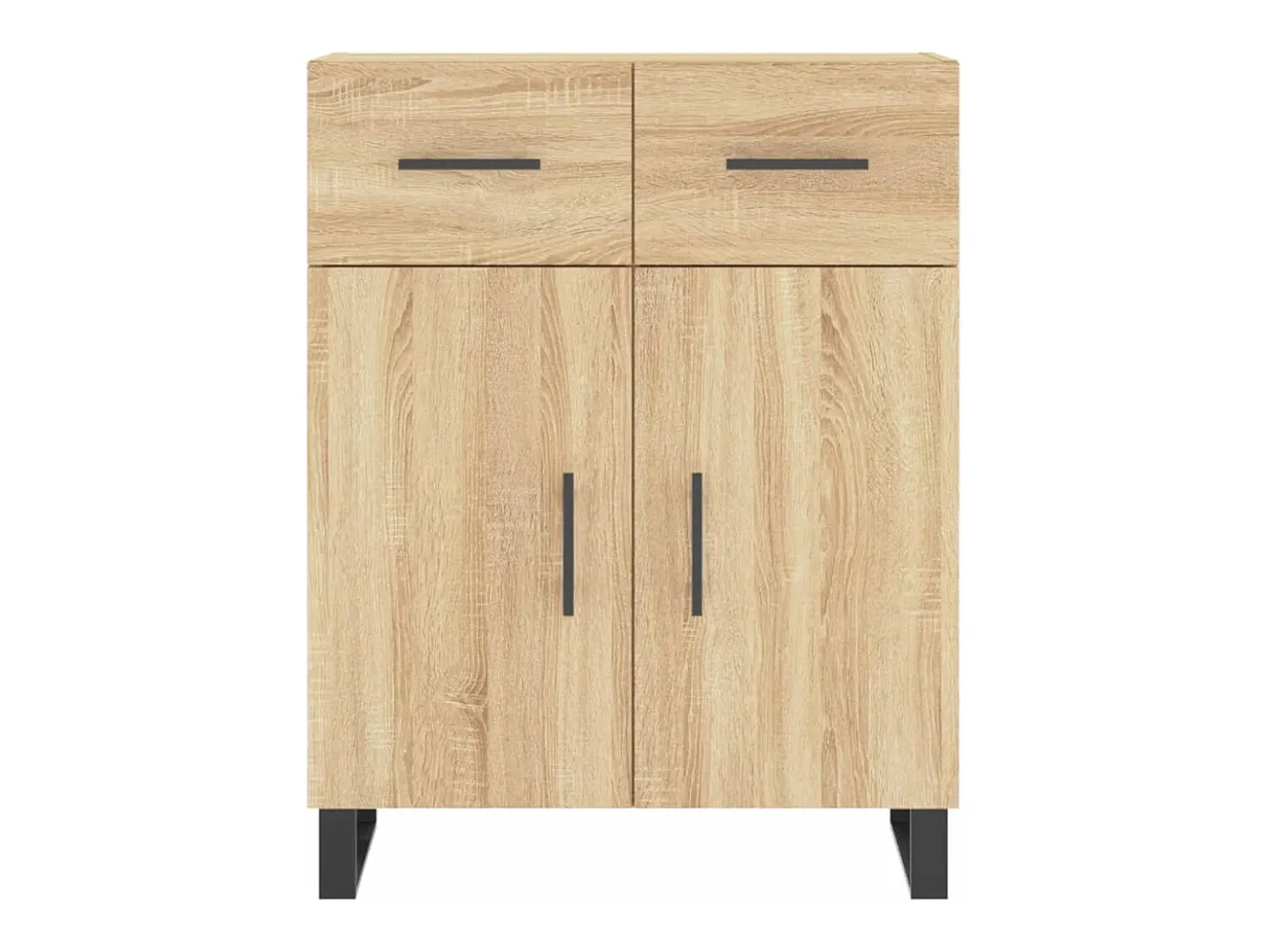 Aparador alto madera contrachapada color roble 69,5x34x180 cm