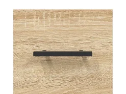 Aparador alto madera contrachapada color roble 69,5x34x180 cm