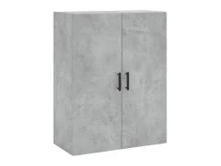 Aparador alto madera contrachapada gris hormigón 69,5x34x180 cm ES34416