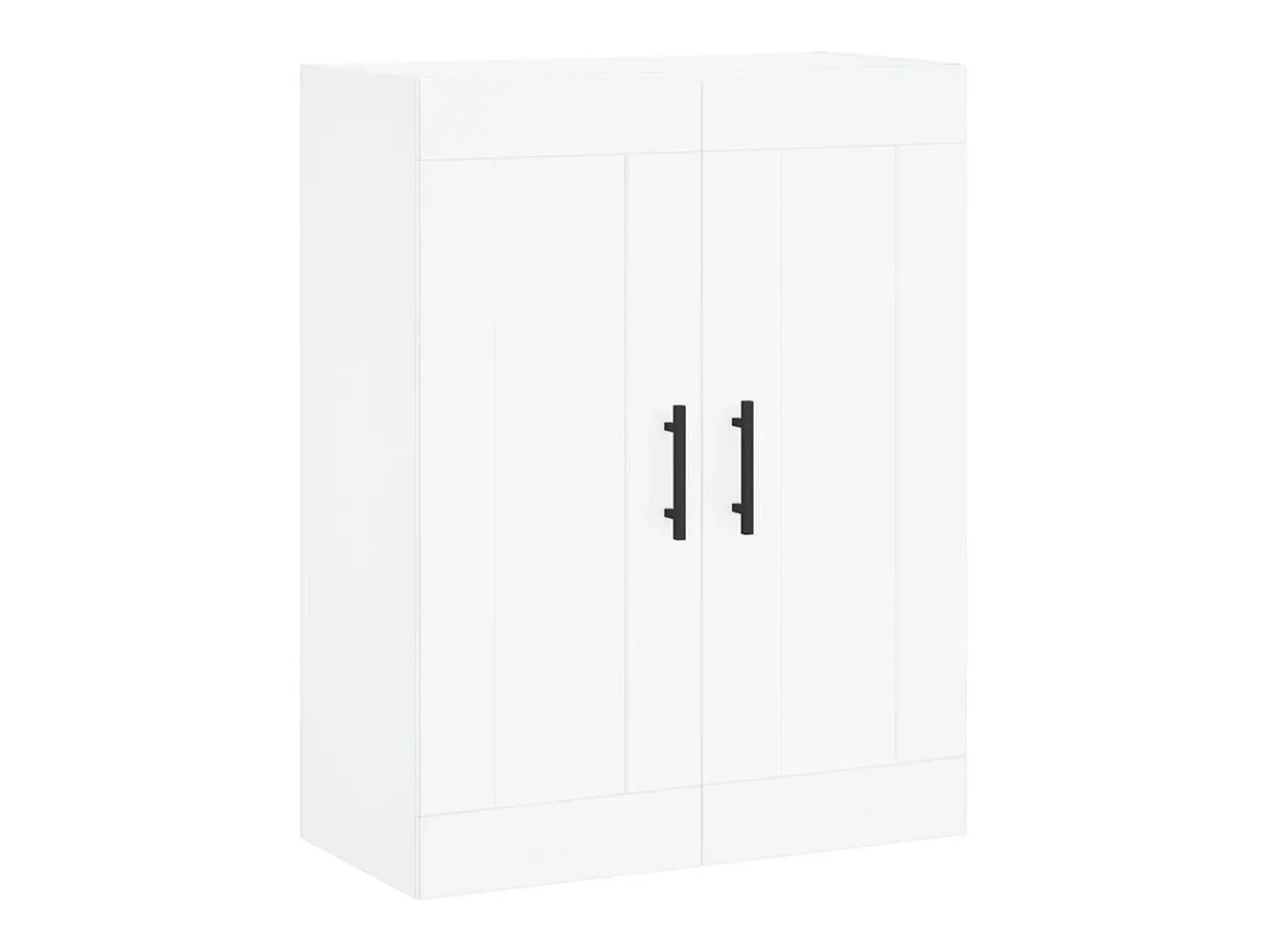 Aparador alto madera contrachapada blanco 69,5x34x180 cm