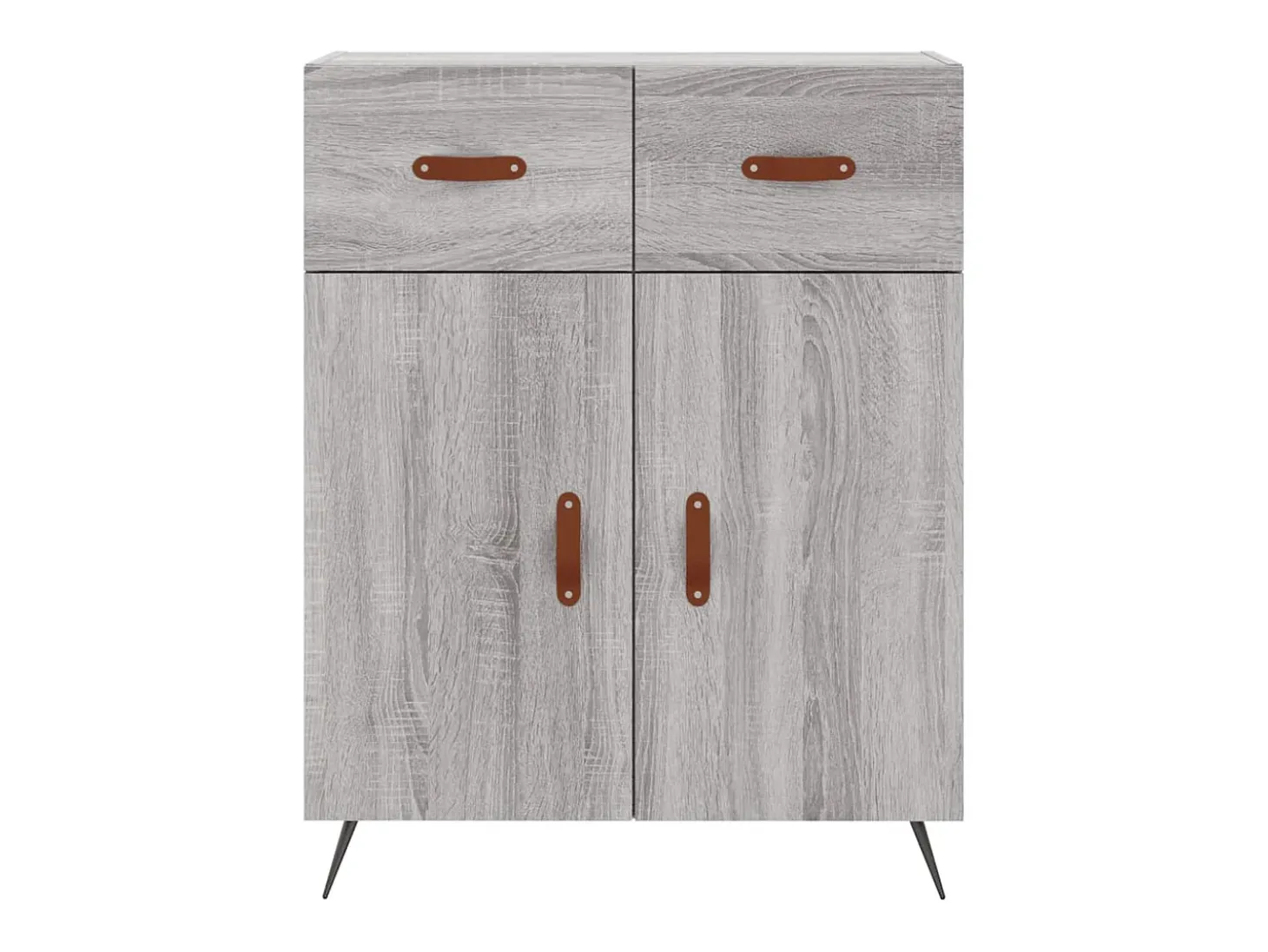Aparador alto madera contrachapada gris sonoma 69,5x34x180 cm