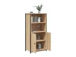 Aparador alto madera contrachapada roble Sonoma 62x36x121,5 cm ES41979