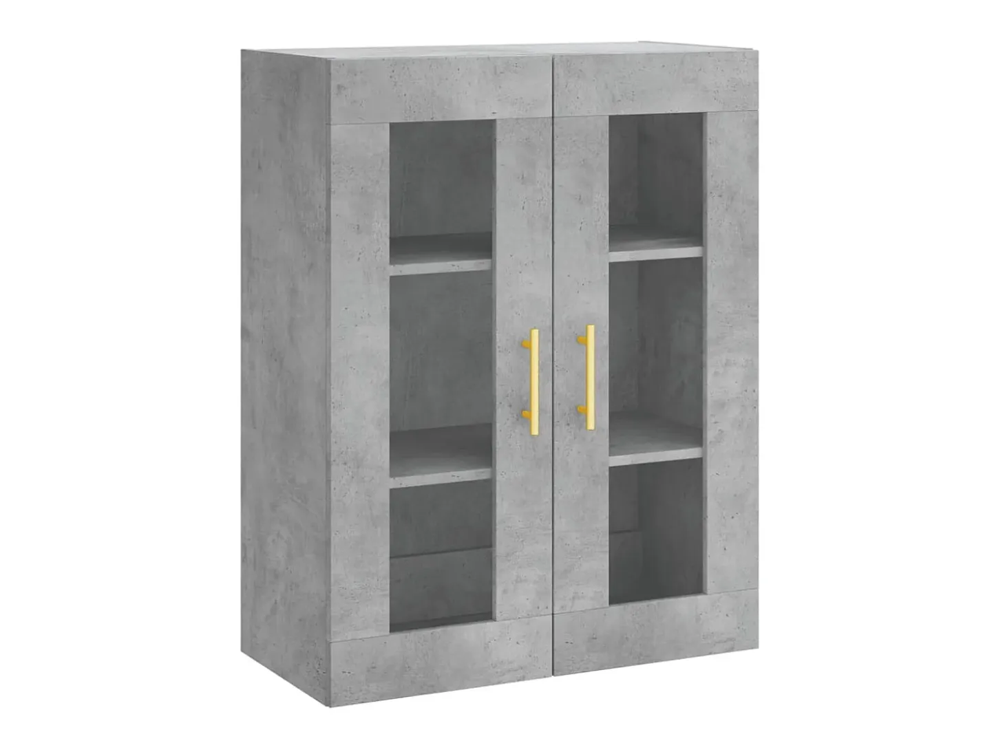 Aparador alto madera contrachapada gris hormigón 69,5x34x180 cm ES50525