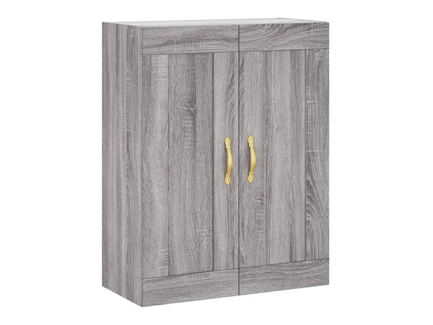 Aparador alto madera contrachapada gris sonoma 69,5x34x180 cm ES62101
