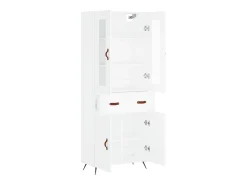 Aparador alto madera contrachapada blanco 69,5x34x180 cm ES93389