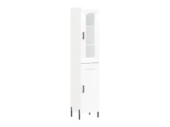 Aparador alto madera contrachapada blanco 34,5x34x180 cm ES11257