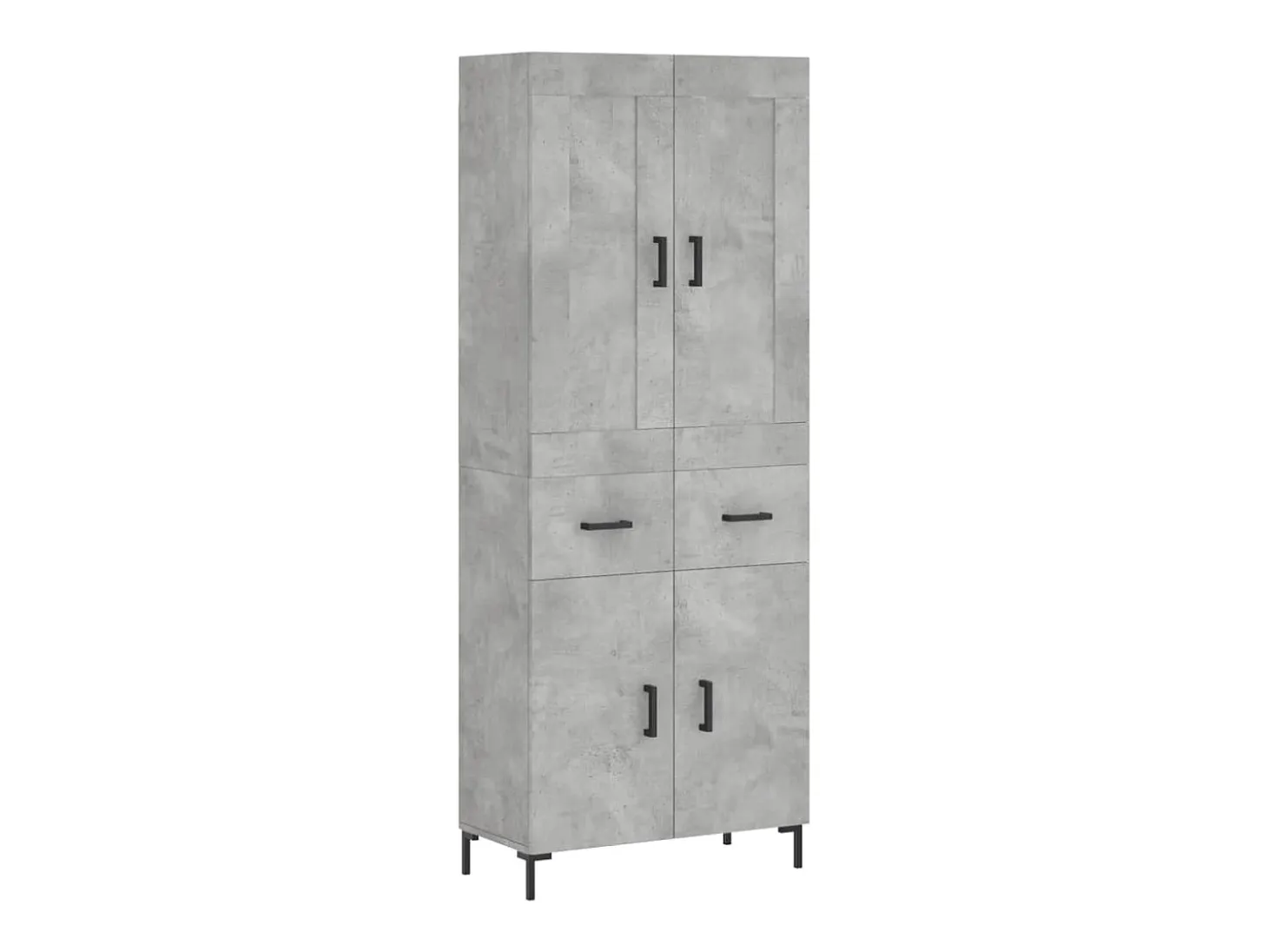 Aparador alto madera contrachapada gris hormigón 69,5x34x180 cm ES71911