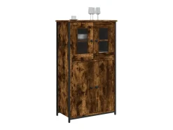Aparador alto madera contrachapada roble ahumado 62x32x106,5 cm ES70077