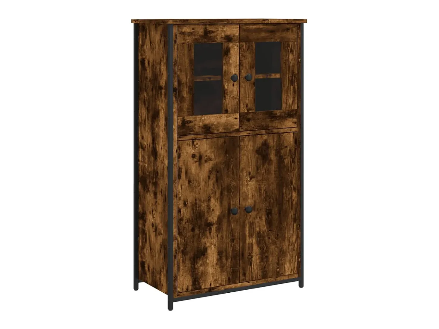 Aparador alto madera contrachapada roble ahumado 62x32x106,5 cm ES70077