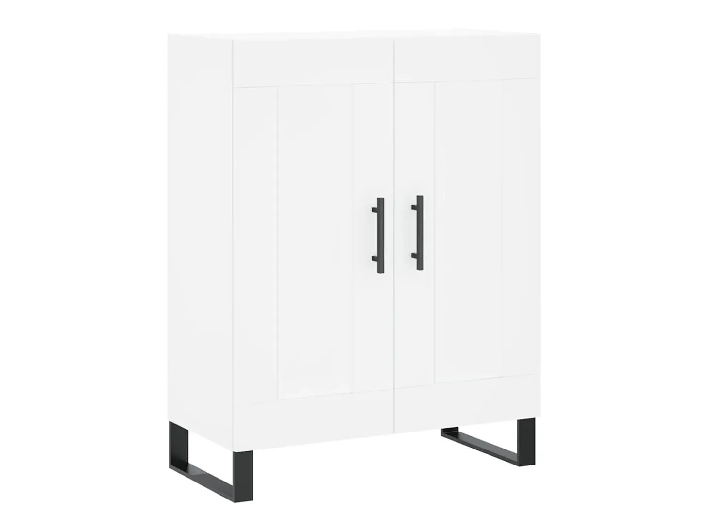 Aparador alto madera contrachapada blanco 69,5x34x180 cm