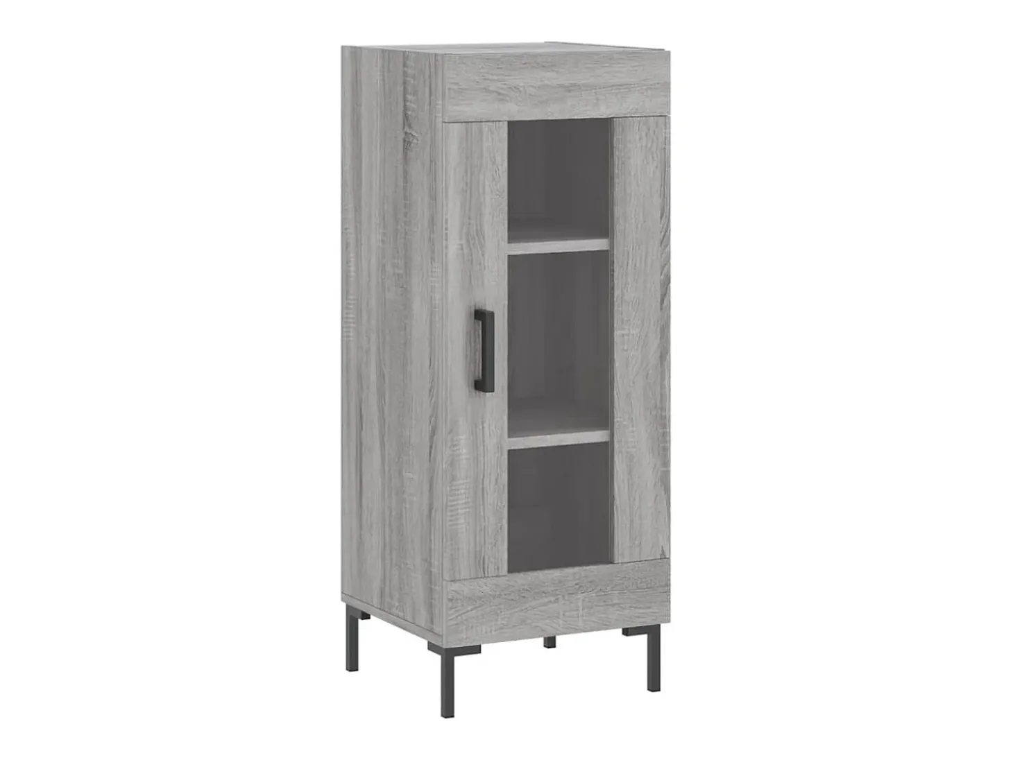 Aparador alto madera contrachapada gris Sonoma 34,5x34x180 cm