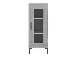 Aparador alto madera contrachapada gris Sonoma 34,5x34x180 cm