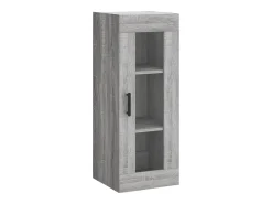 Aparador alto madera contrachapada gris Sonoma 34,5x34x180 cm ES79497