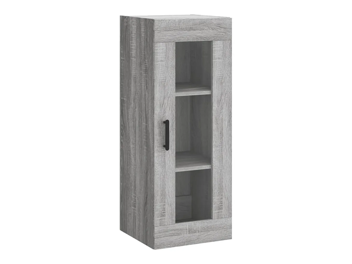 Aparador alto madera contrachapada gris Sonoma 34,5x34x180 cm ES79497