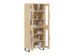 Aparador alto madera contrachapada color roble 69,5x34x180 cm ES848943