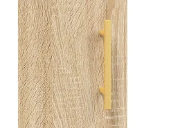 Aparador alto madera contrachapada color roble 69,5x34x180 cm