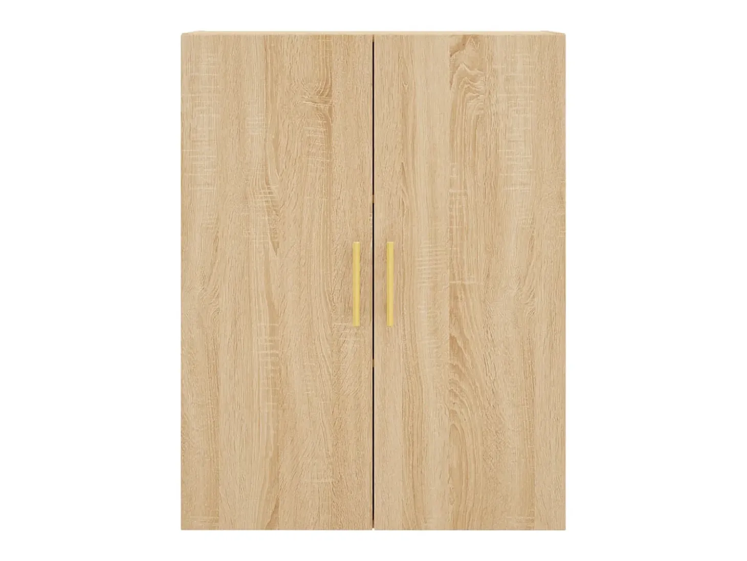 Aparador alto madera contrachapada color roble 69,5x34x180 cm