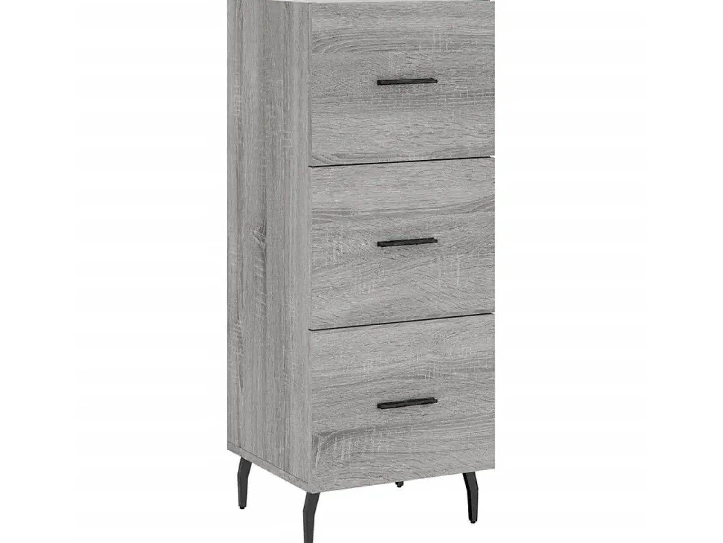Aparador alto madera contrachapada gris Sonoma 34,5x34x180 cm ES88026