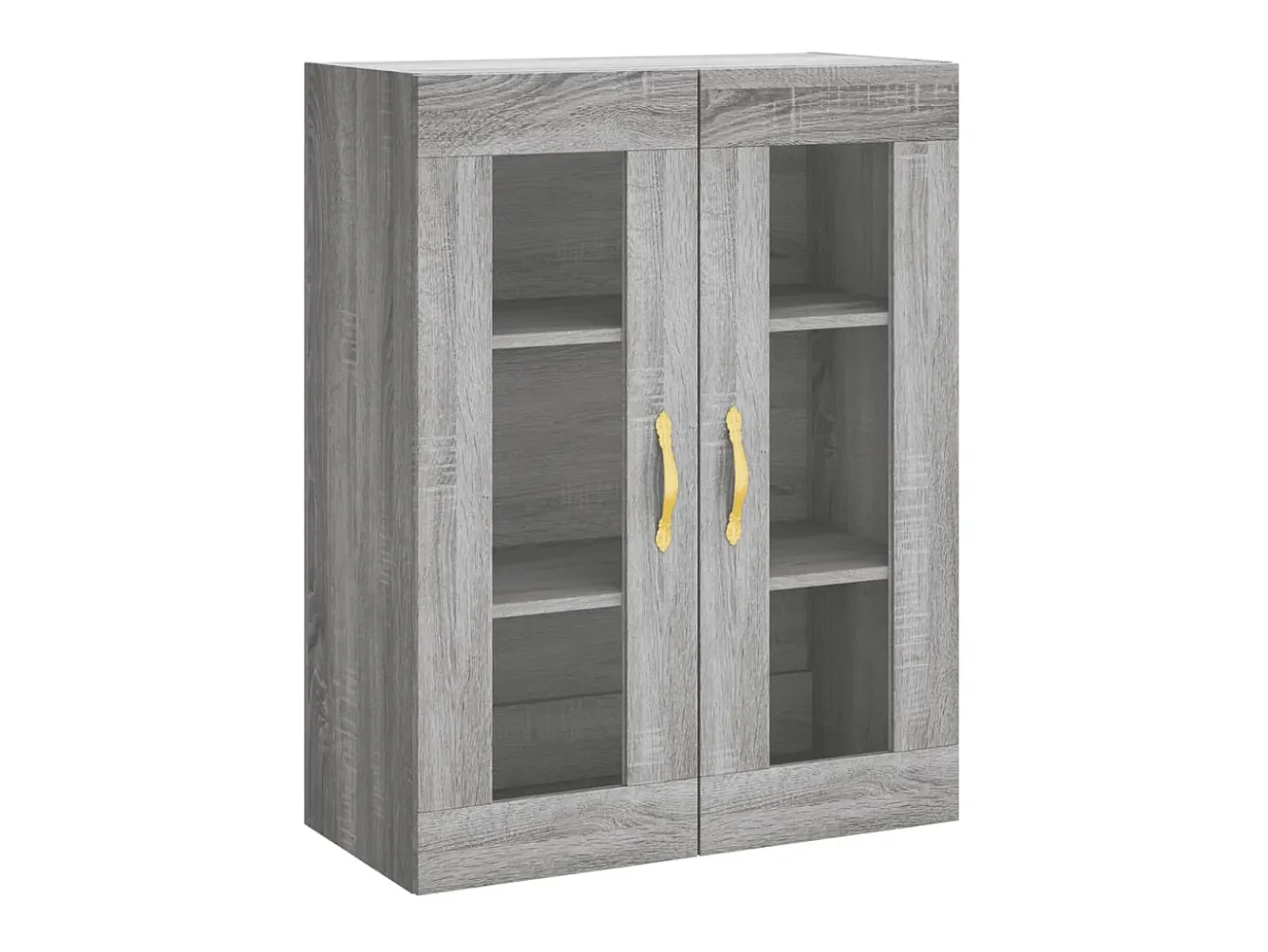 Aparador alto madera contrachapada gris sonoma 69,5x34x180 cm ES59896