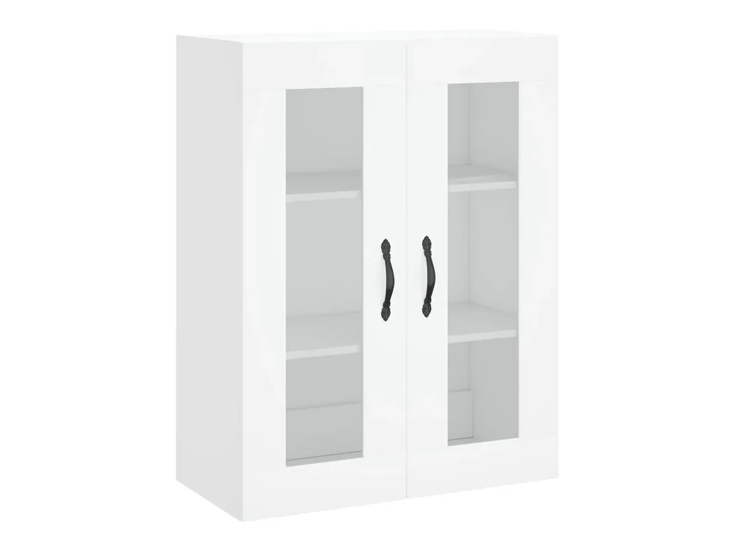Aparador alto madera contrachapada blanco 69,5x34x180 cm
