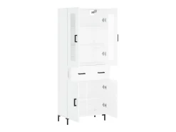 Aparador alto madera contrachapada blanco 69,5x34x180 cm ES76674