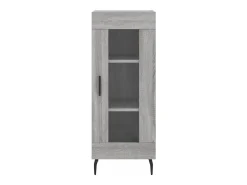 Aparador alto madera contrachapada gris Sonoma 34,5x34x180 cm