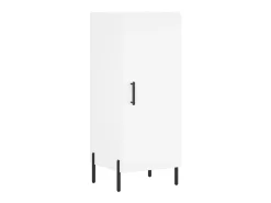 Aparador alto madera contrachapada blanco 34,5x34x180 cm ES20477