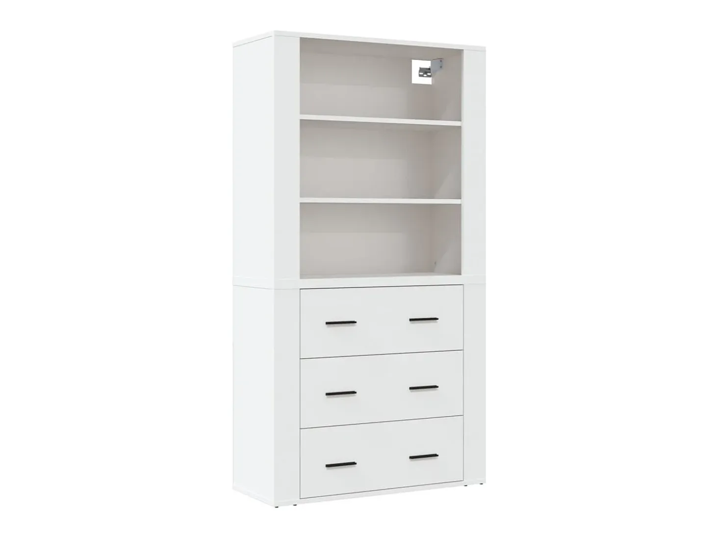 Aparador alto madera contrachapada blanco ES39269