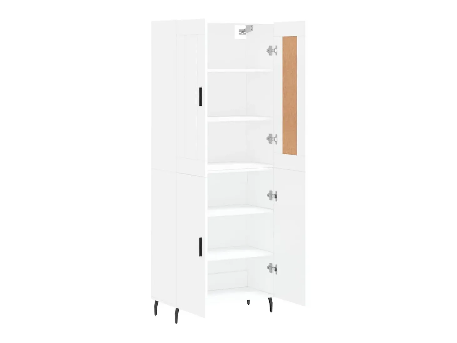 Aparador alto madera contrachapada blanco 69,5x34x180 cm ES74296