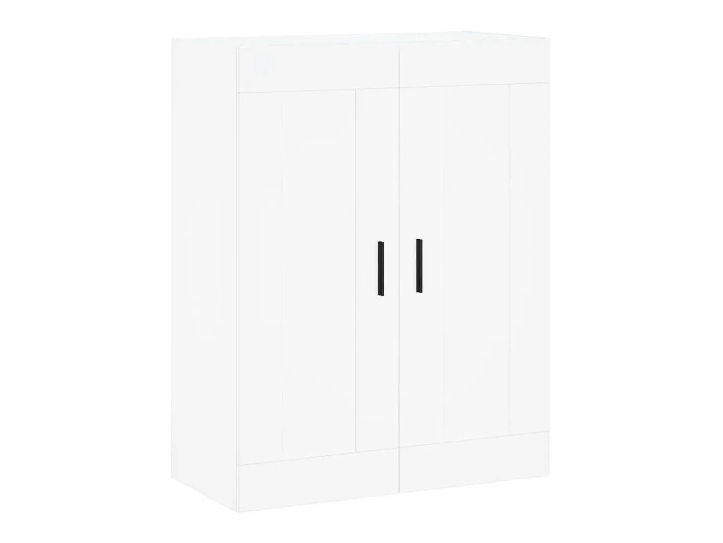 Aparador alto madera contrachapada blanco 69,5x34x180 cm ES74296