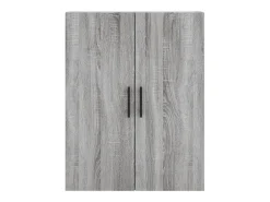 Aparador alto madera contrachapada gris sonoma 69,5x34x180 cm