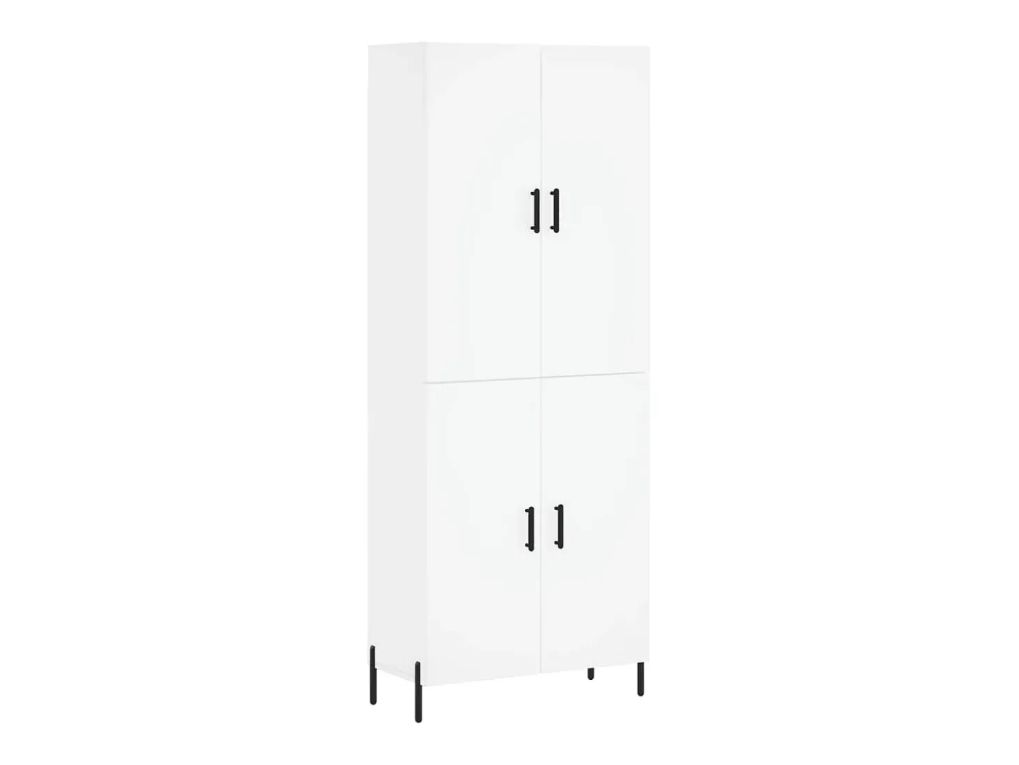 Aparador alto madera contrachapada blanco 69,5x34x180 cm ES61092