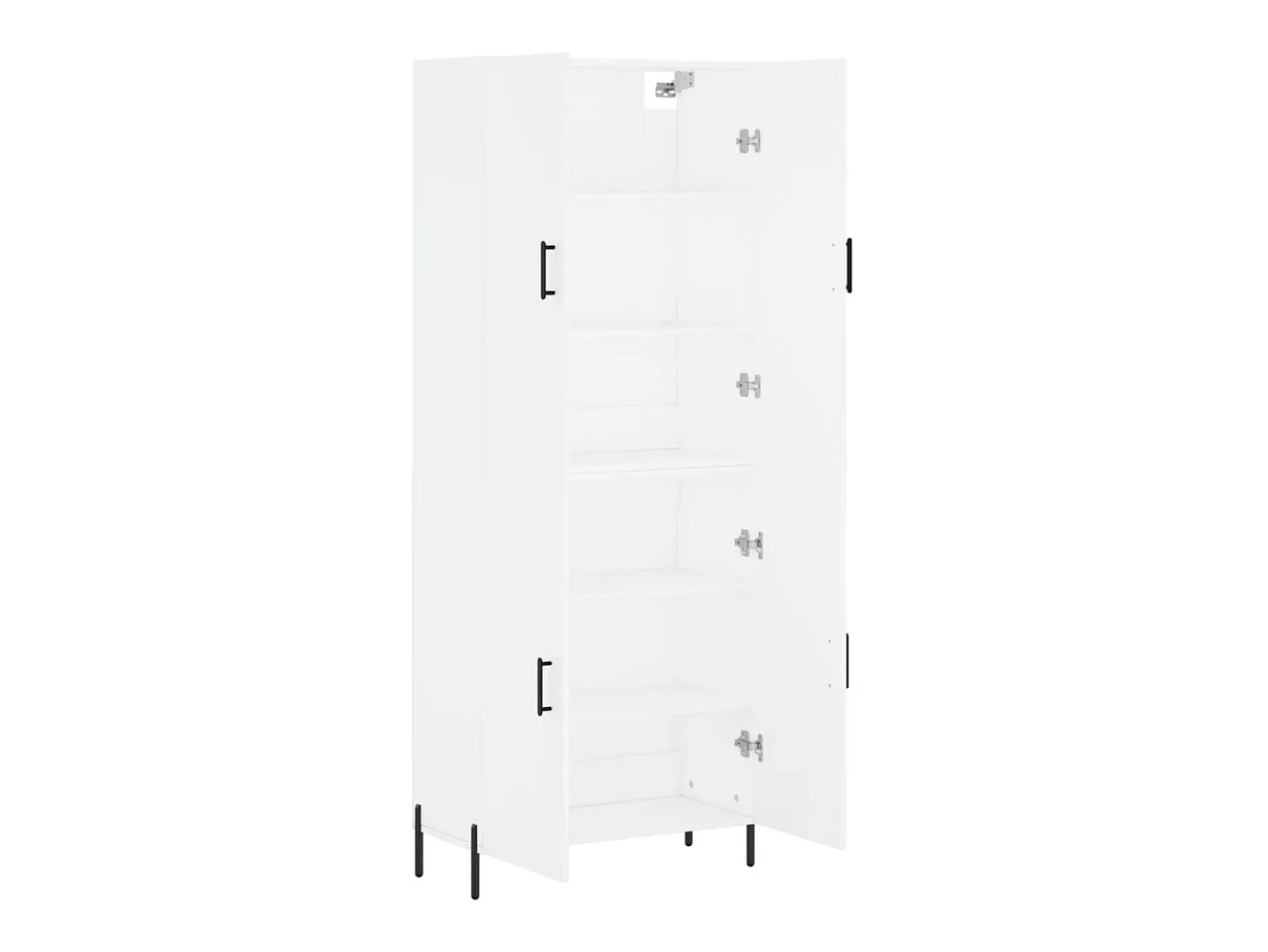 Aparador alto madera contrachapada blanco 69,5x34x180 cm ES61092