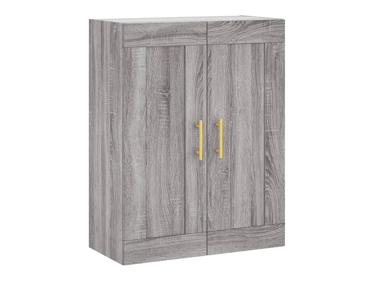 Aparador alto madera contrachapada gris sonoma 69,5x34x180 cm