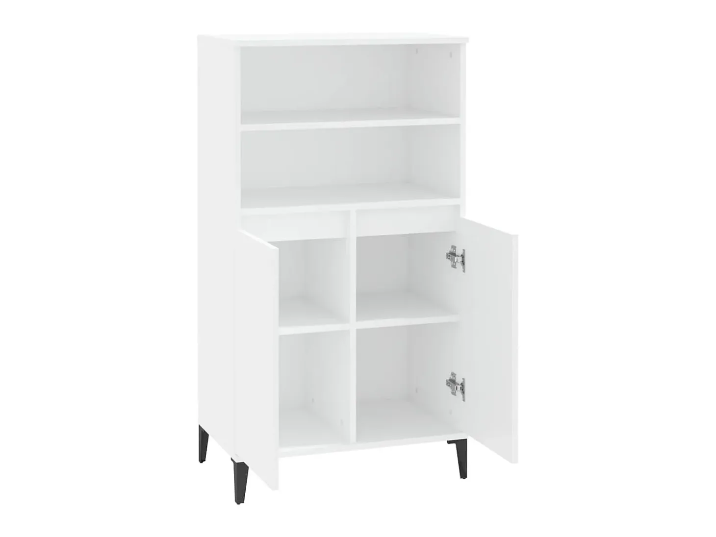 Aparador alto madera contrachapada blanco 60x36x110 cm ES74150